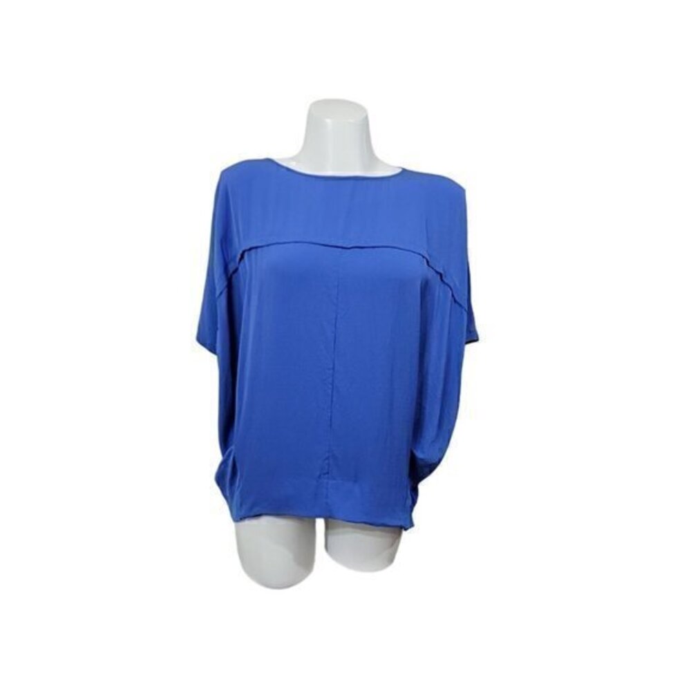 Diane von Furstenberg Landy Silk Top Blouse L - Picture 1 of 8